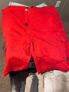 Lrg Red Cargo Shorts - Men's Utility Style size 40